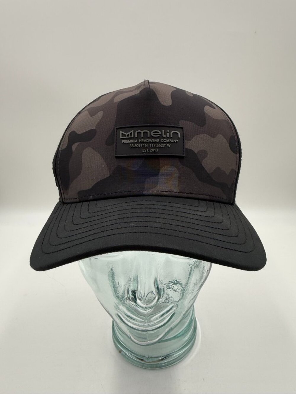 Melin Odyssey Hydro Hat Size Small Black Camo SnapBack Golf Outdoor Cap